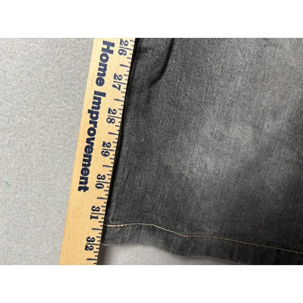 Raw Blue Jeans Mens W34 L34 Gray Cargo Pants Patchwork Badge Streetwear Y2K